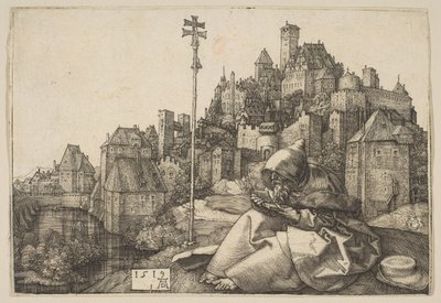 San Antonio leyendo, 1519 de Albrecht Dürer