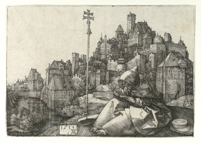 San Antonio leyendo, 1519 de Albrecht Dürer