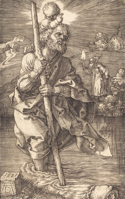 San Cristóbal mirando a la derecha de Albrecht Dürer