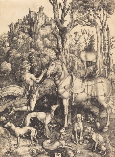 San Eustaquio, c. 1500-1501 de Albrecht Dürer