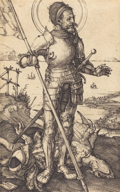 San Jorge de pie, c. 1507-1508 de Albrecht Dürer