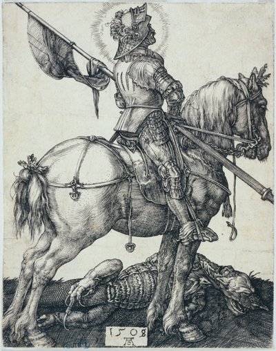San Jorge a caballo (Bartsch 54) de Albrecht Dürer