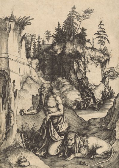 San Jerónimo Penitente en el Desierto, c. 1496 de Albrecht Dürer