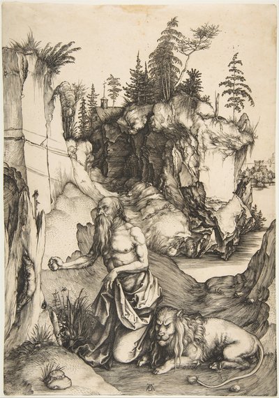 San Jerónimo penitente en el desierto de Albrecht Dürer
