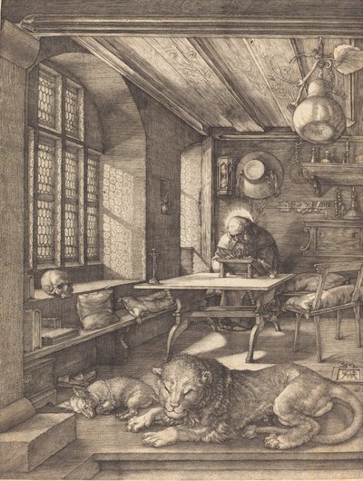 San Jerónimo en su estudio, 1514 de Albrecht Dürer