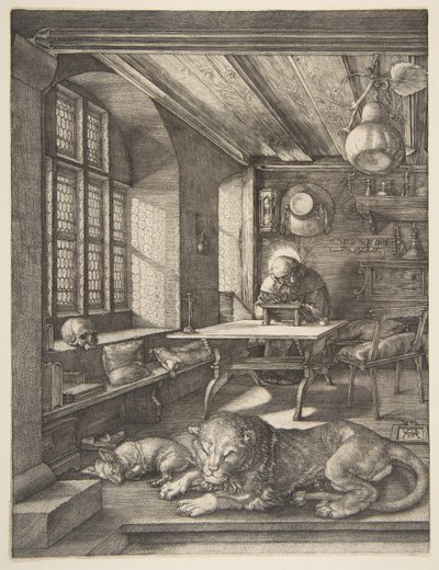 San Jerónimo en su estudio, 1514 de Albrecht Dürer