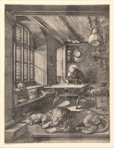 San Jerónimo en su estudio, 1514 de Albrecht Dürer