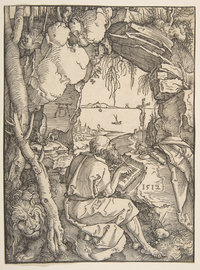 San Jerónimo en una cueva, 1512 de Albrecht Dürer