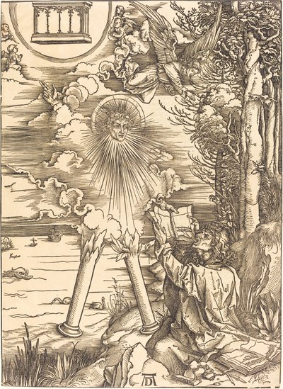 San Juan devorando el libro de Albrecht Dürer