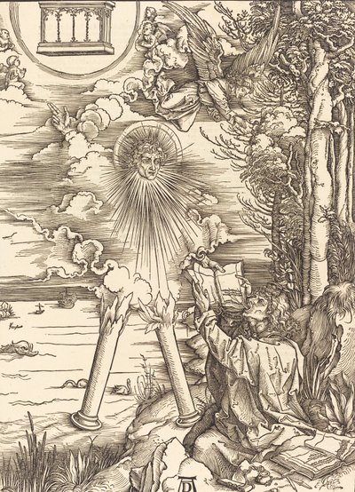 San Juan devorando el libro de Albrecht Dürer
