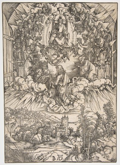 San Juan ante Dios y los ancianos, de El Apocalipsis de Albrecht Dürer