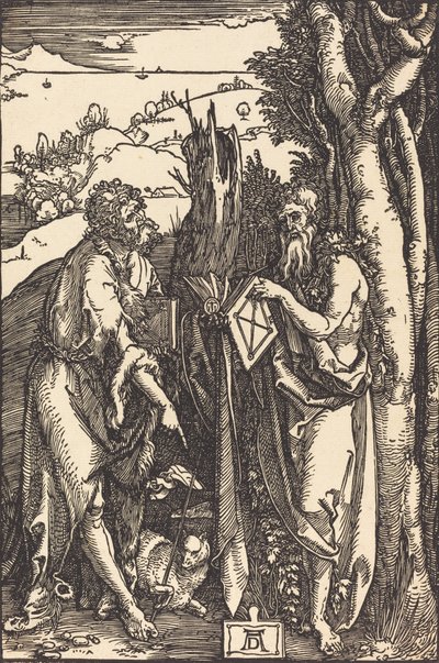 San Juan Bautista y San Onofre, c. 1504 de Albrecht Dürer