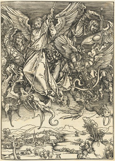 San Miguel luchando contra el dragón de Albrecht Dürer