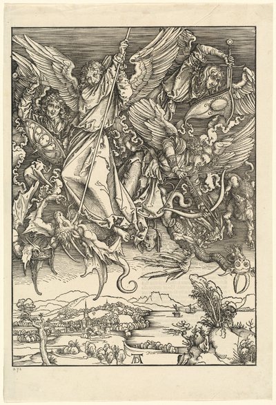 San Miguel luchando contra el dragón de Albrecht Dürer