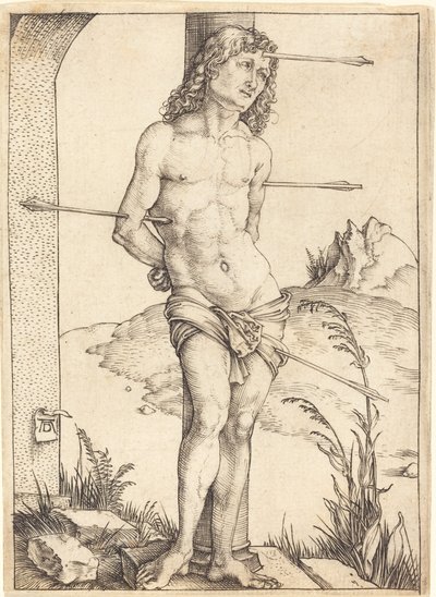 San Sebastián atado a la columna de Albrecht Dürer