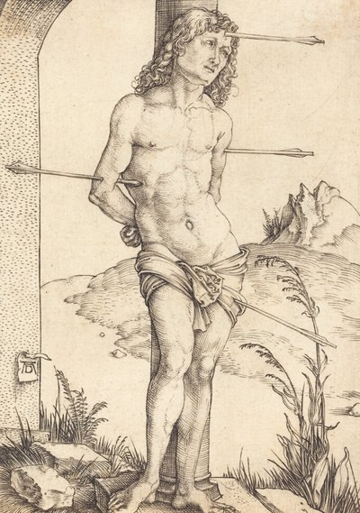 San Sebastián atado a la columna, probablemente 1498-1499 de Albrecht Dürer