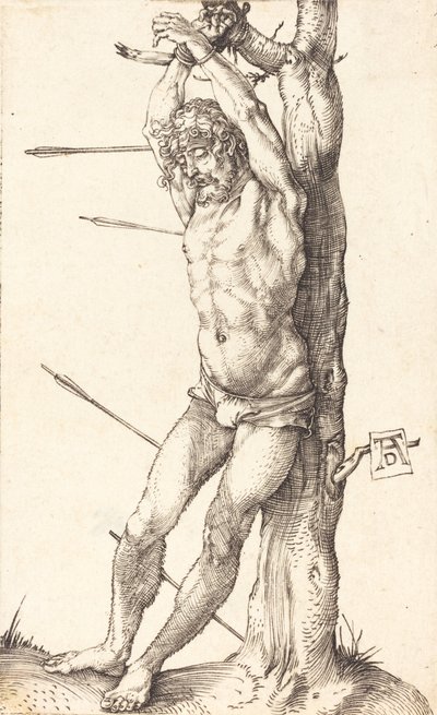 San Sebastián atado al árbol, 1500 de Albrecht Dürer