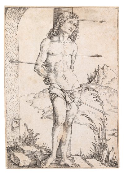 San Sebastián en la columna, c. 1500 de Albrecht Dürer