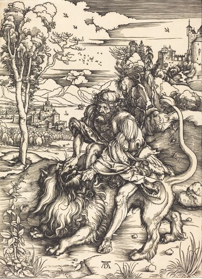 Sansón Luchando con el León de Albrecht Dürer