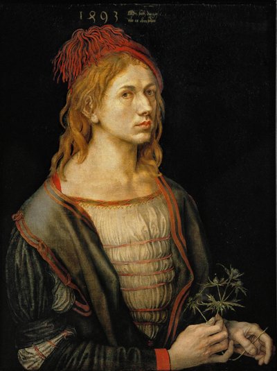 Autorretrato con cardo de Albrecht Dürer