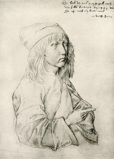 Autorretrato del joven de trece años Durero de Albrecht Dürer