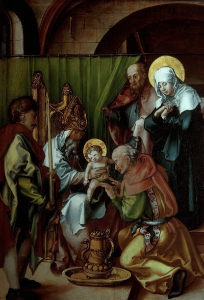 Políptico de los Siete Dolores Circuncisión de Jesús, 1495-1496 de Albrecht Dürer