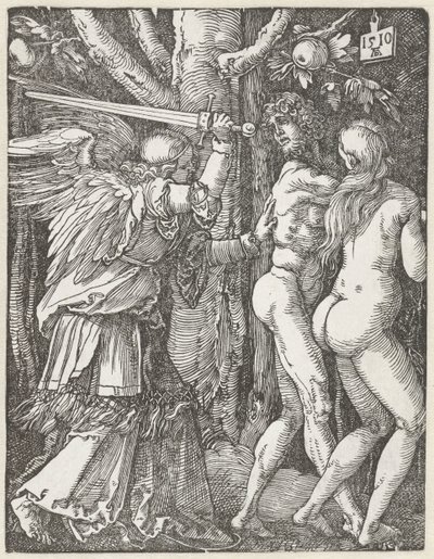 Pequeña Pasión: 2. Expulsión del Paraíso de Albrecht Dürer