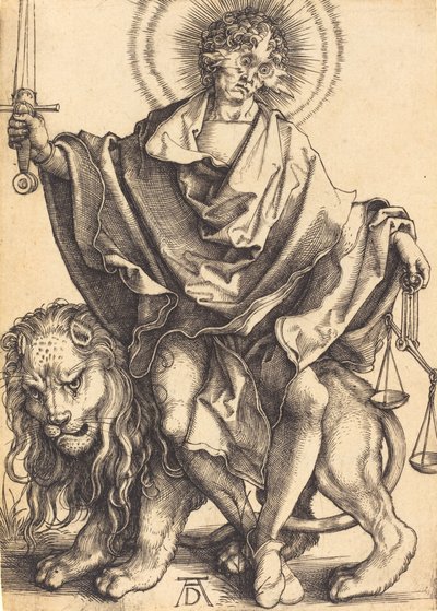 Sol de Justicia, c. 1499-1500 de Albrecht Dürer