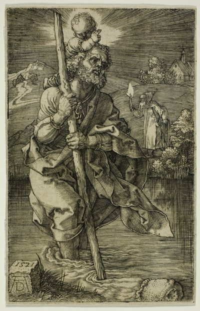 San Cristóbal mirando a la derecha de Albrecht Dürer