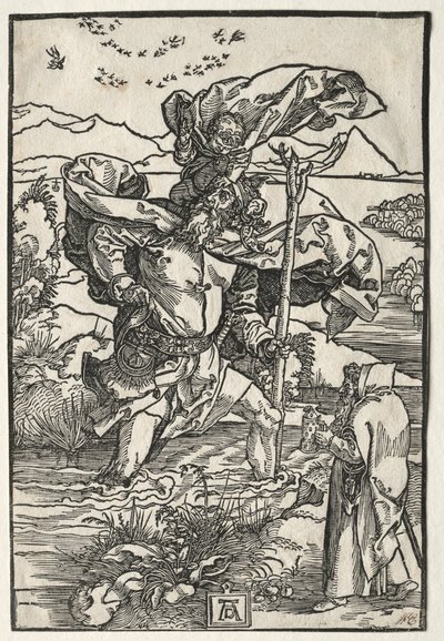 San Cristóbal con los pájaros de Albrecht Dürer
