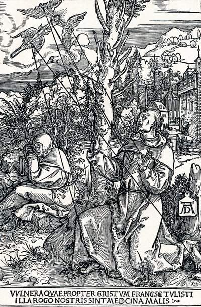 San Francisco recibiendo los estigmas de Albrecht Dürer