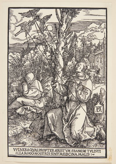 San Francisco recibiendo los estigmas de Albrecht Dürer