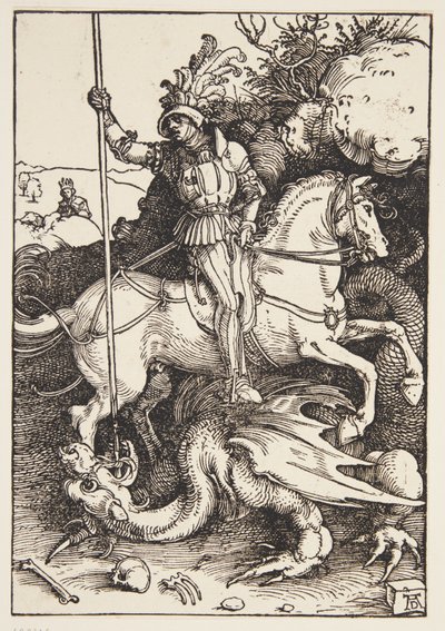San Jorge matando al dragón de Albrecht Dürer