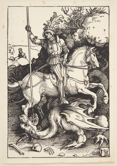 San Jorge matando al dragón de Albrecht Dürer