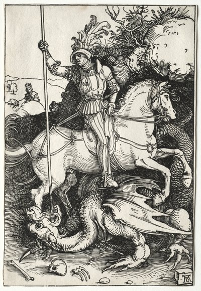 San Jorge matando al dragón de Albrecht Dürer