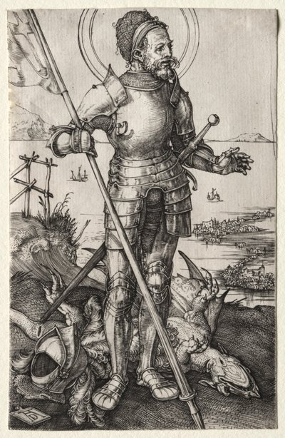 San Jorge a pie, c. 1504-1505 de Albrecht Dürer