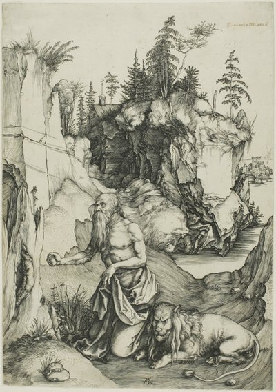 San Jerónimo penitente en el desierto de Albrecht Dürer