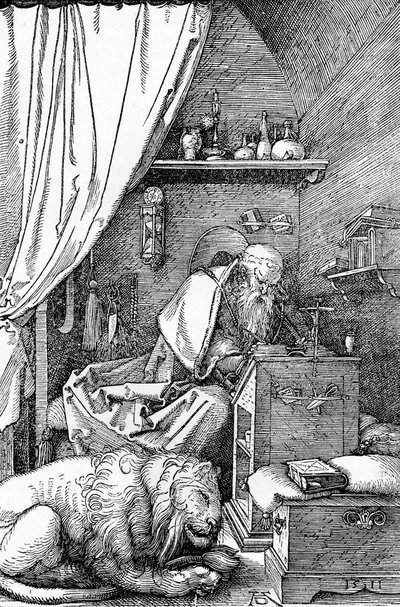 San Jerónimo en su celda, 1511, 1906 de Albrecht Dürer
