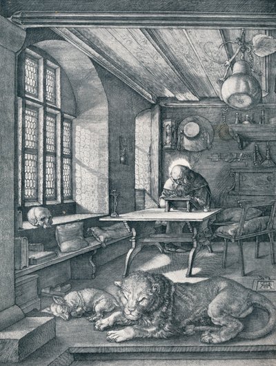 San Jerónimo en su estudio, 1514 de Albrecht Dürer