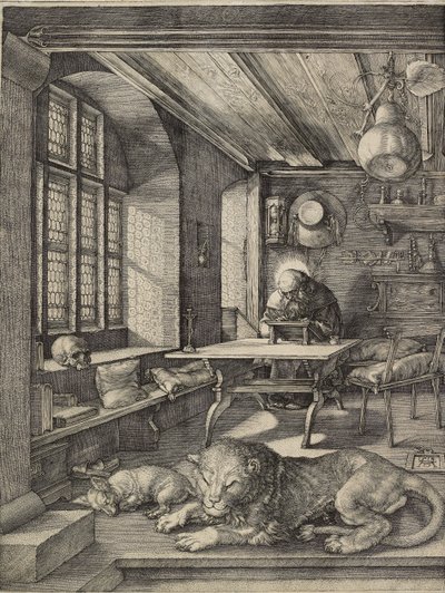 San Jerónimo en su estudio, 1514 de Albrecht Dürer
