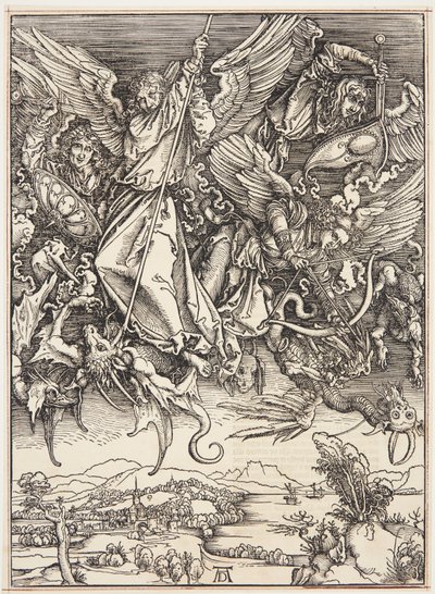 San Miguel luchando contra el dragón de Albrecht Dürer
