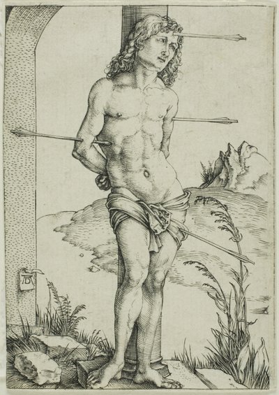 San Sebastián atado a la columna de Albrecht Dürer