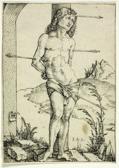 San Sebastián en la columna de Albrecht Dürer