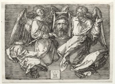 Sudarium Displayed by Two Angels de Albrecht Dürer