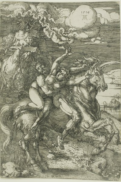 El Rapto de Proserpina en un Unicornio de Albrecht Dürer