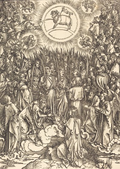 La adoración del cordero, 1498 de Albrecht Dürer
