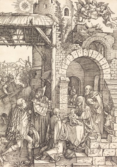 La adoración de los magos, c. 1501-1503 de Albrecht Dürer