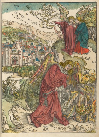 El ángel de la llave del pozo sin fondo de Albrecht Dürer