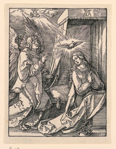 La Anunciación, de la serie La Pequeña Pasión de Albrecht Dürer
