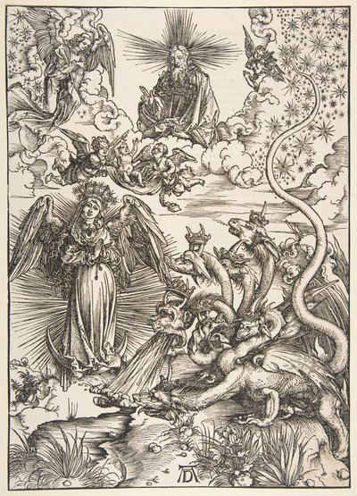 La Mujer Apocalíptica, de la serie Apocalipsis, 1511 de Albrecht Dürer